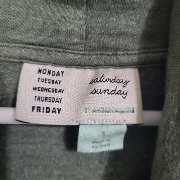 saturday sunday by Anthropologie Small Womens Dress Green Cowl Neck 3/4 Sleeve - Picture 5 of 10